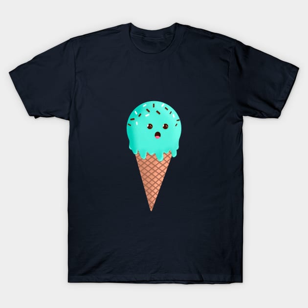 Cute Matcha Ice Cream T-Shirt by lisanisafazrin